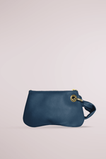 Navy inverted heart shape mini pochette, by Blame Lilac