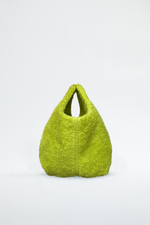 Limen green mini shopper bag, in towel by Blame Lilac, towel accessory