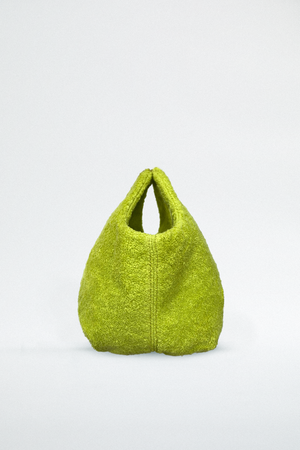 
                  
                    Limen green mini shopper bag, in towel by Blame Lilac, towel accessory
                  
                