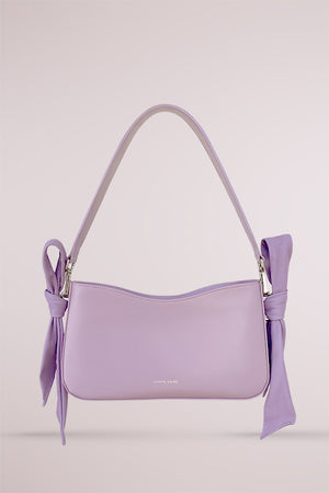 Medium Ming bag in transparent lilac leather | The Kooples