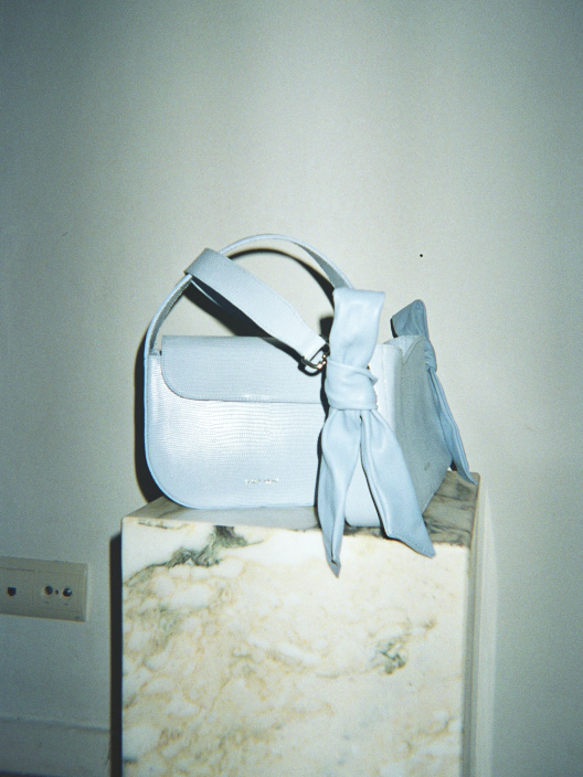 Blue leather bags sales sale